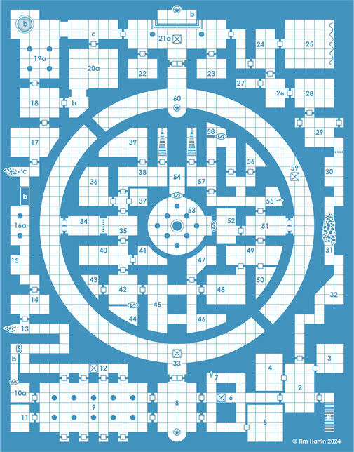 free Old School Blue D&D map