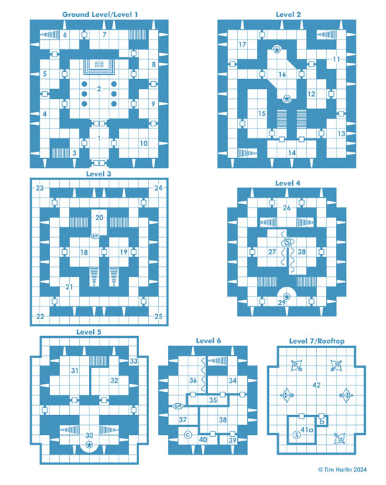 free Old School Blue D&D map