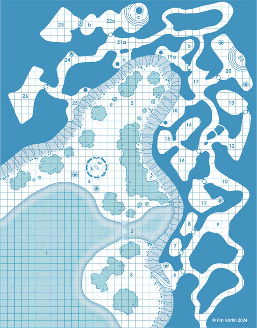 free Old School Blue D&D map
