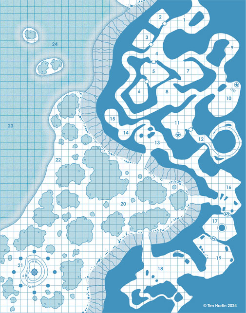 free Old School Blue D&D map